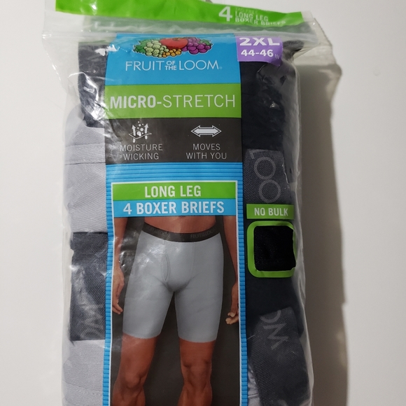 fruit of the loom long leg boxer briefs 2xl